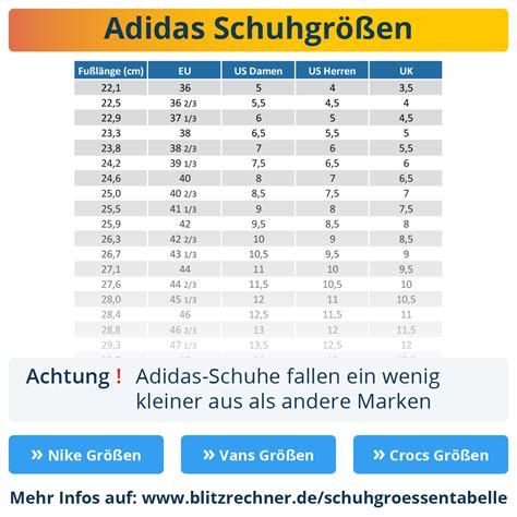 schuhgrößentabelle adidas damen